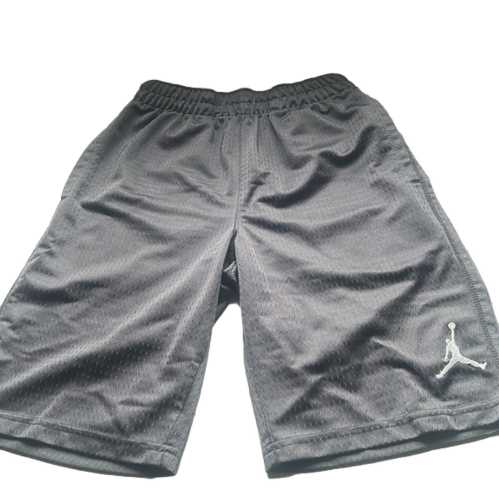 Youth Nike Air Jordan Mesh‎ Basketball Shorts-Dark Gray-Size Small